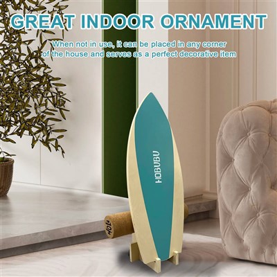 コルクロール付きの木製バランスボード