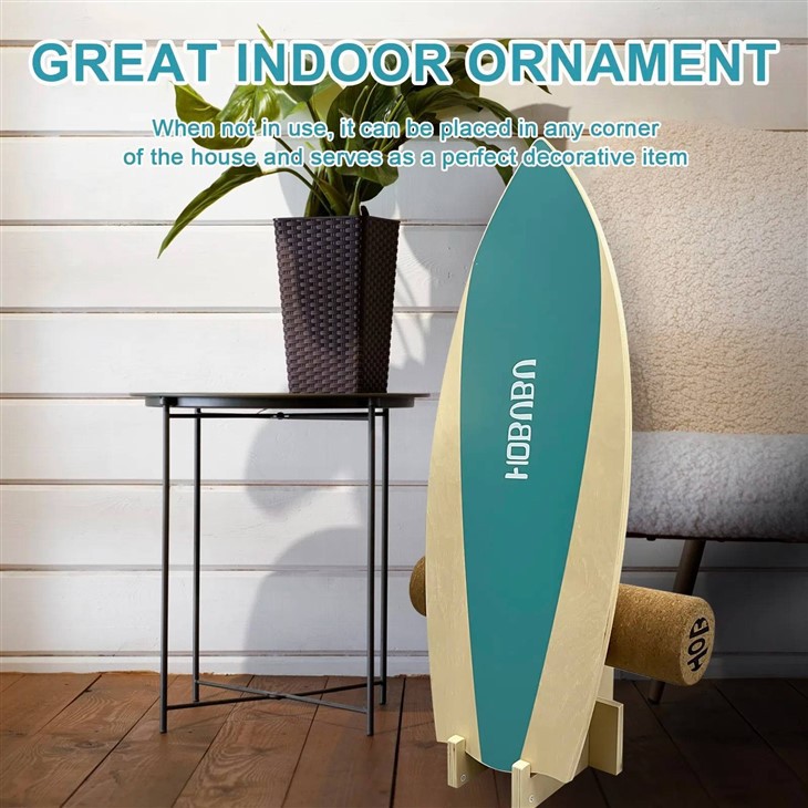 Wooden Balance Board With Cork Roll