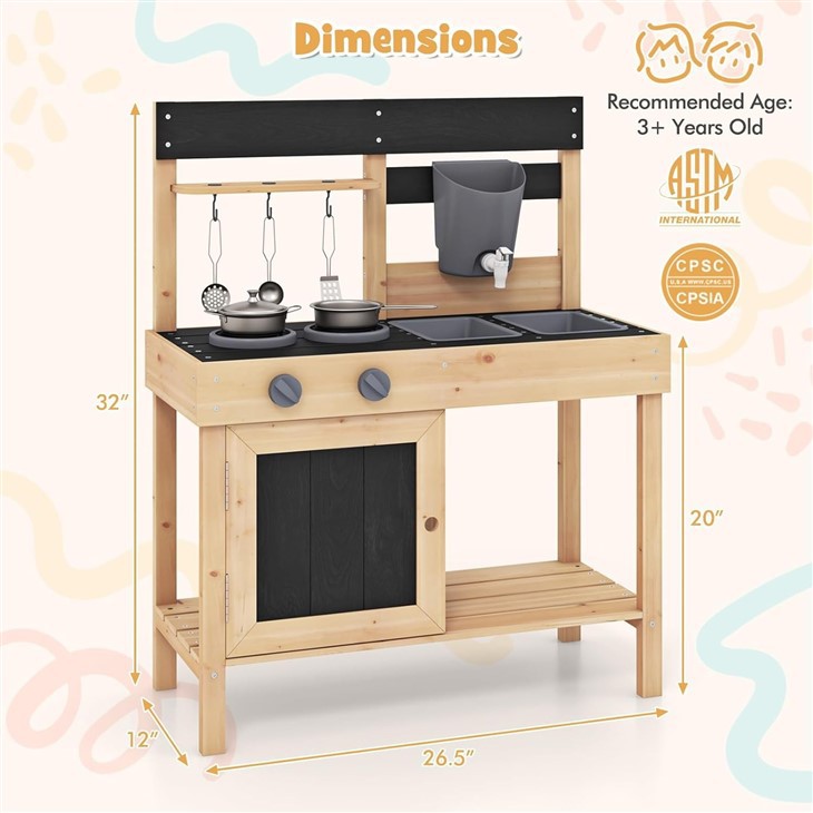 Wooden Outdoor Play Kitchen